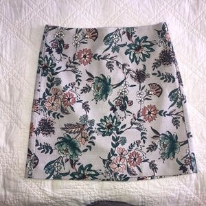 Loft outlet floral cotton miniskirt 6 EUC